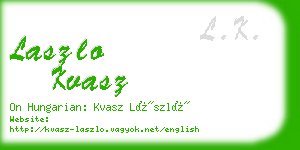laszlo kvasz business card